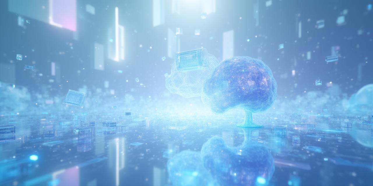 Futuristic conceptual AI interface with glassmorphism elements